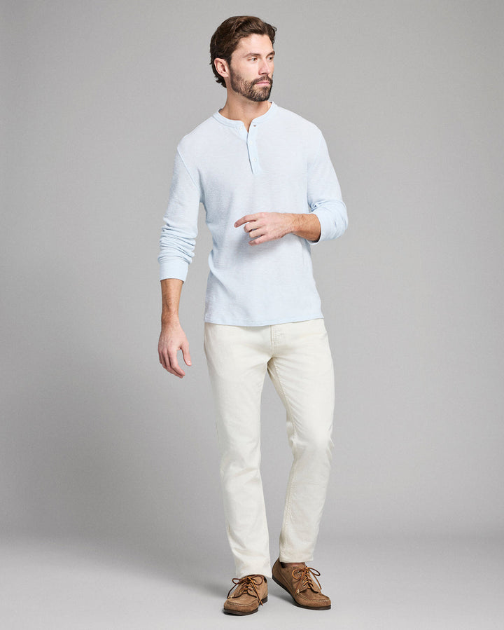 Slub Tuck Henley - Air Blue