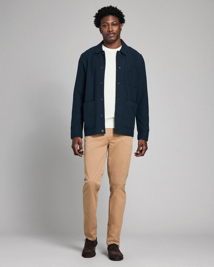 Pique Chore Jacket - Carbon Blue