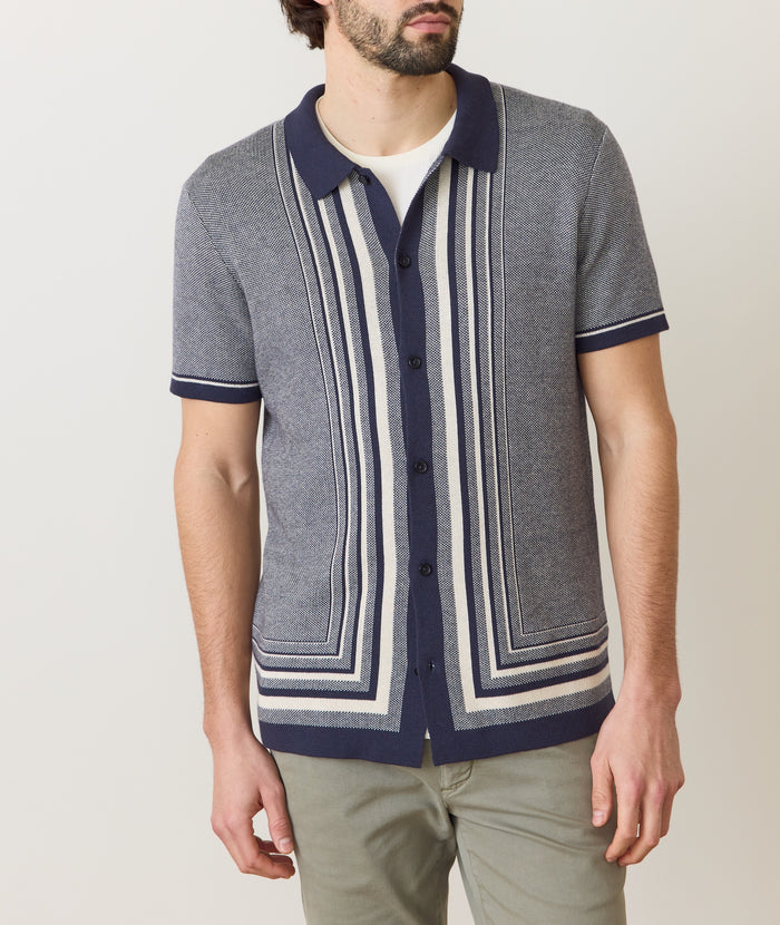 Marine Layer Ethan Sweater Button Down - India Ink