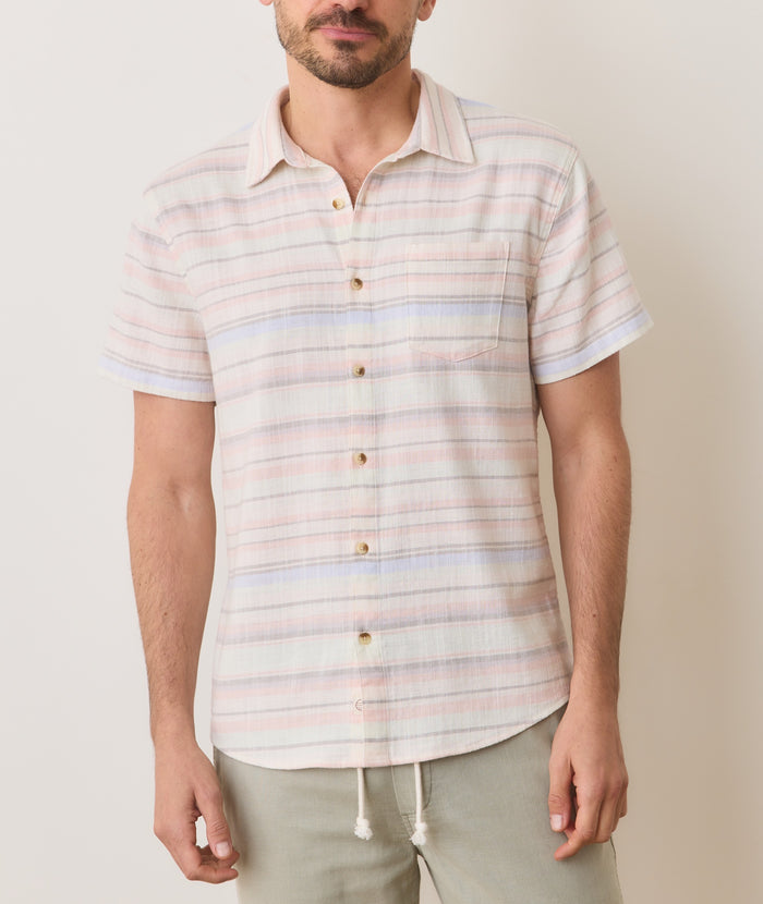 Marine Layer Selvage SS Shirt - Baja Stripe