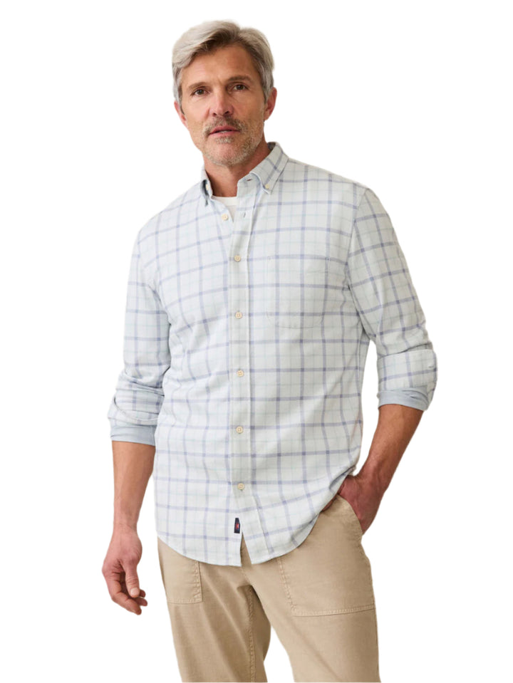 Faherty Coastline Knit Shirt - Hidden Lake Plaid