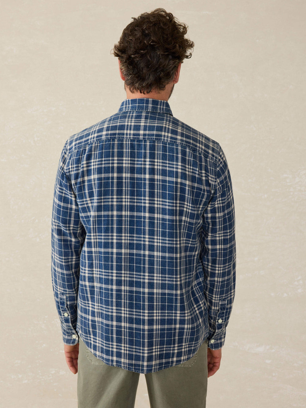 Faherty Chambray Workshirt - Bar Harbor Plaid