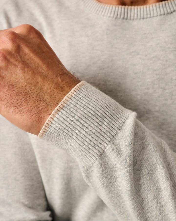 Johnnie-O Wren Crewneck Sweater - Light Gray