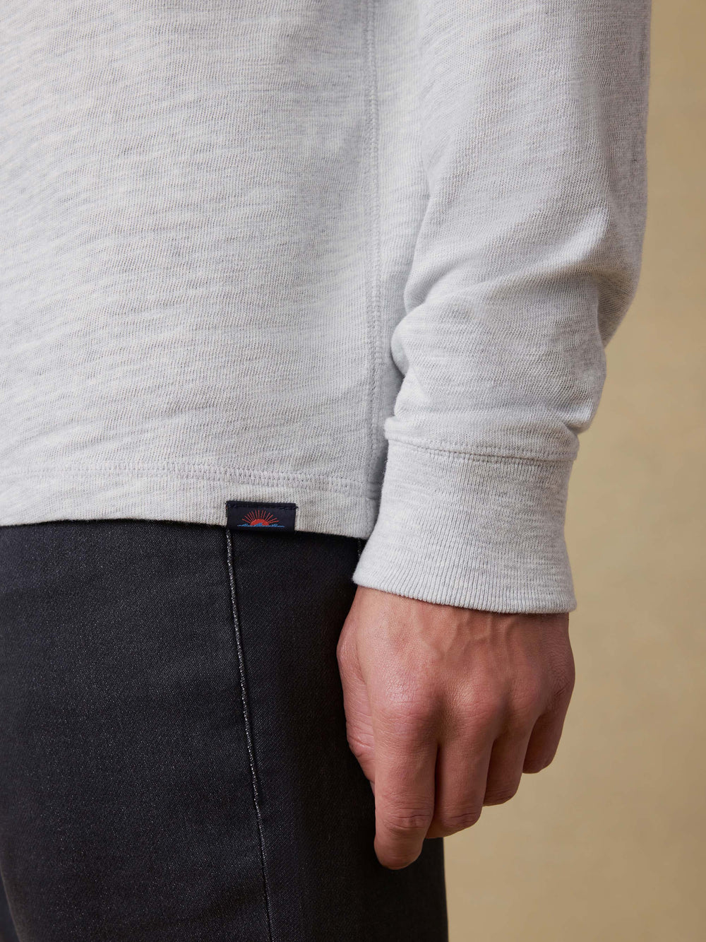 Sunwashed Slub Crew - White