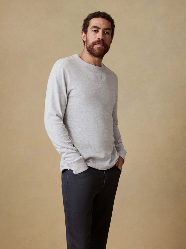 Sunwashed Slub Crew - White