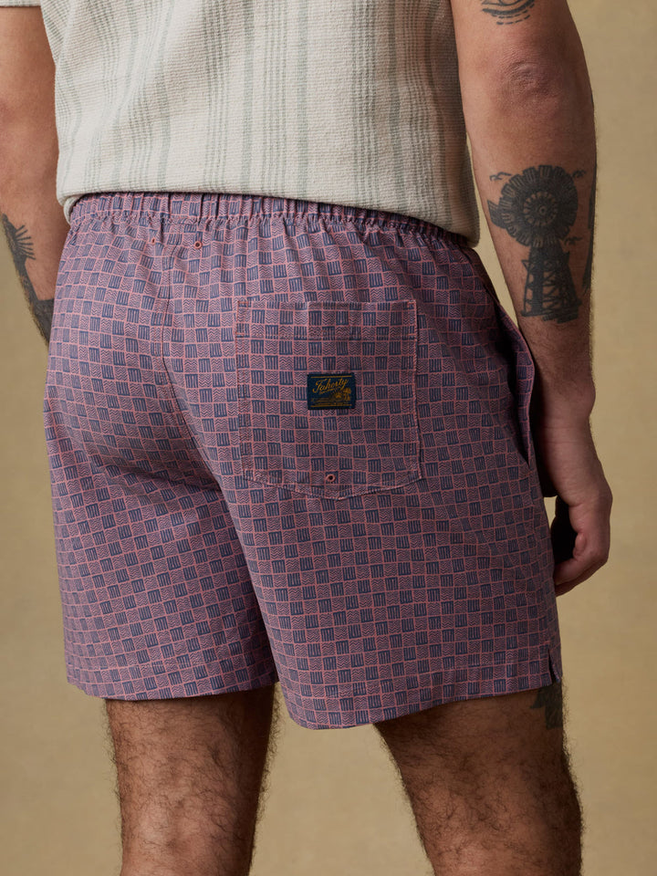 All Day Swim Trunk - Navy Clay Bricks