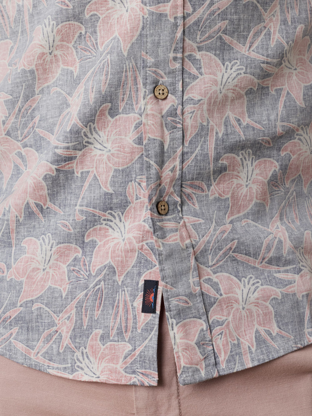 Breeze Shirt - Navy Red Lotus