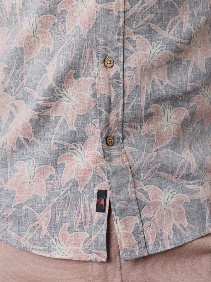Breeze Shirt - Navy Red Lotus