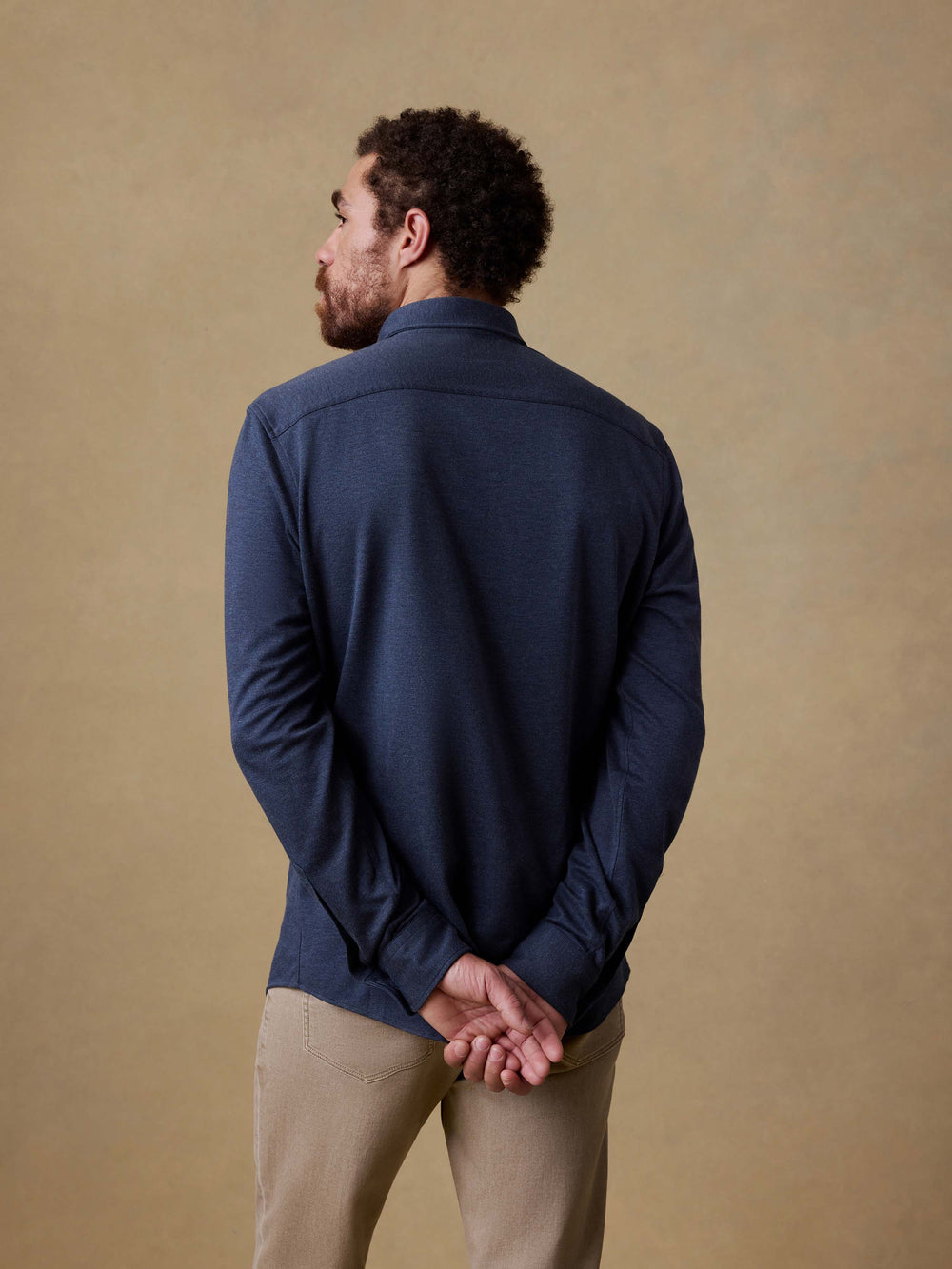 Coastline Knit Shirt - Ocean Heather