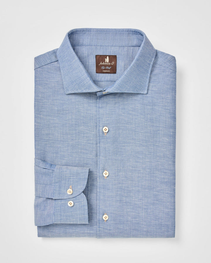 Koda Linen Woven Shirt - Laguna Blue