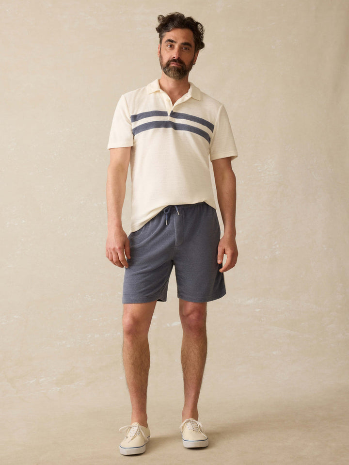 Faherty Cabana Towel Terry Shorts - Eastern Storm