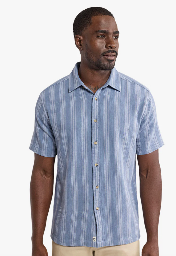 Oasis Textured Shirt - Maritime Stripe