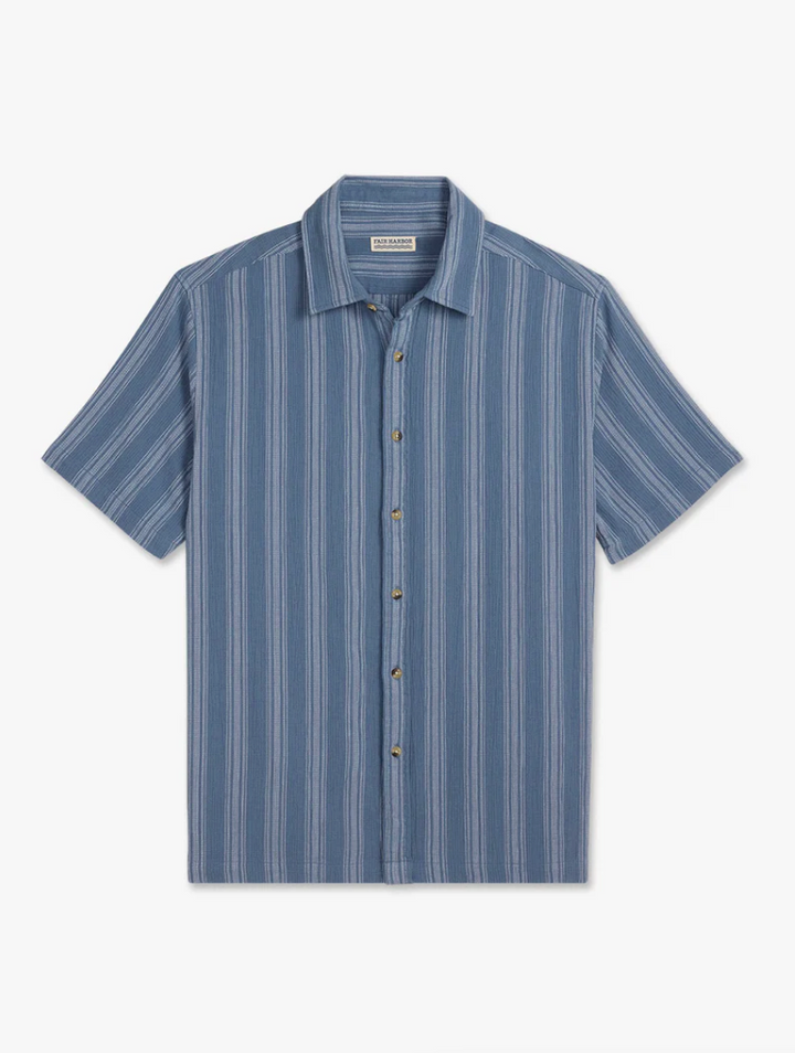 Oasis Textured Shirt - Maritime Stripe