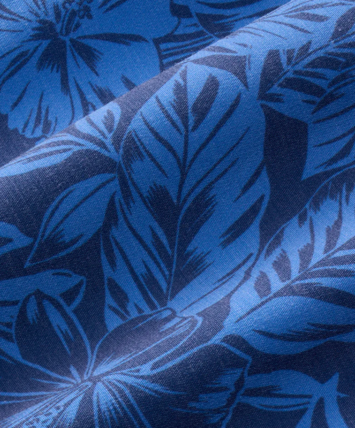 Bayberry Swim Trunk - Island Blue Leaves