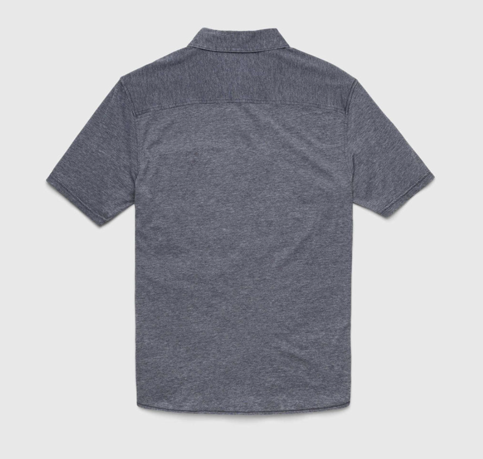 Tony Burnout Knit Shirt - Navy