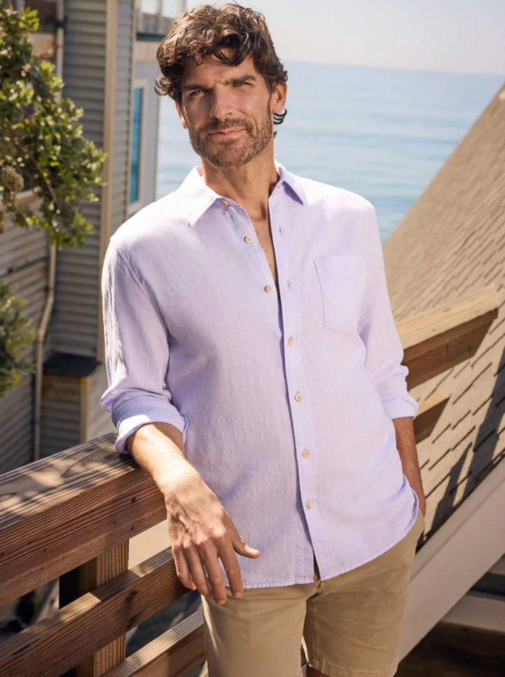 Brian Slub Cotton Shirt - Lavender