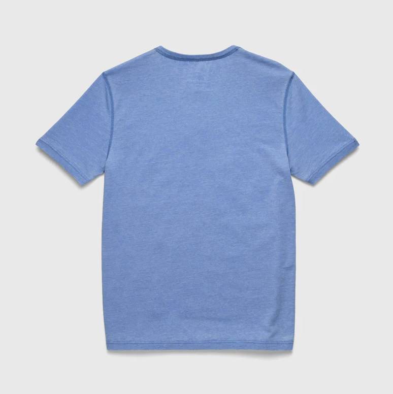 Sean Burnout Henley - Wedgewood Blue