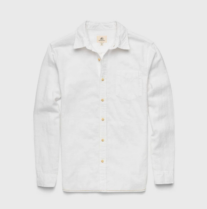Brian Slub Cotton Shirt - White