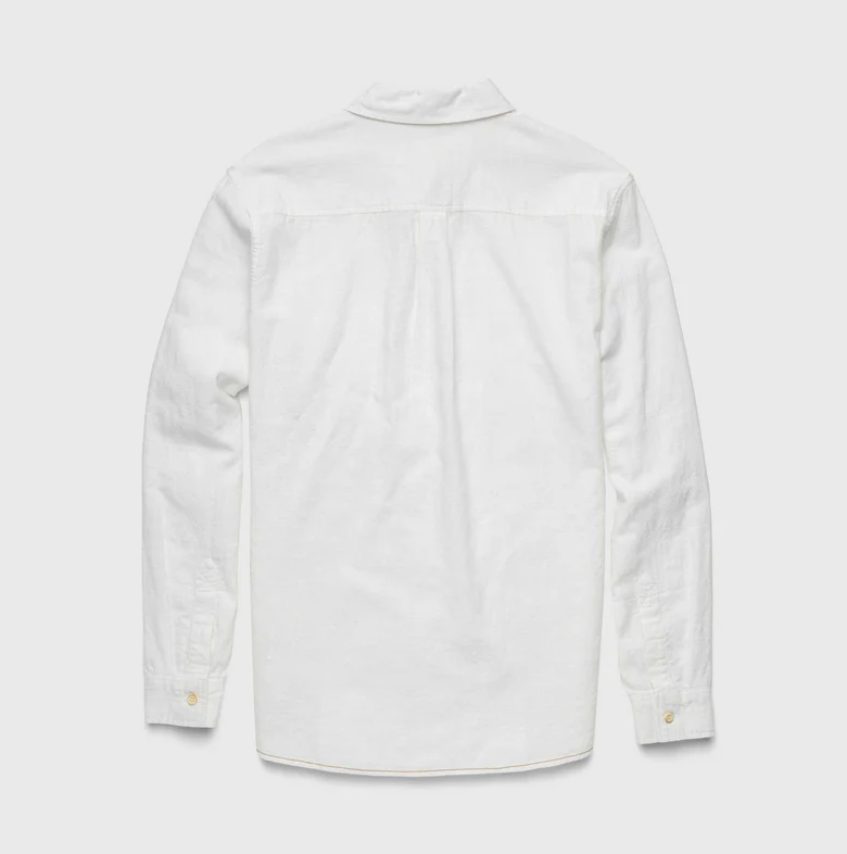 Brian Slub Cotton Shirt - White