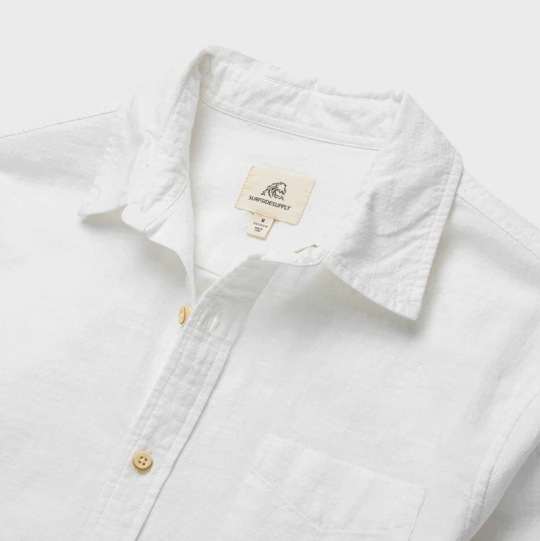 Brian Slub Cotton Shirt - White
