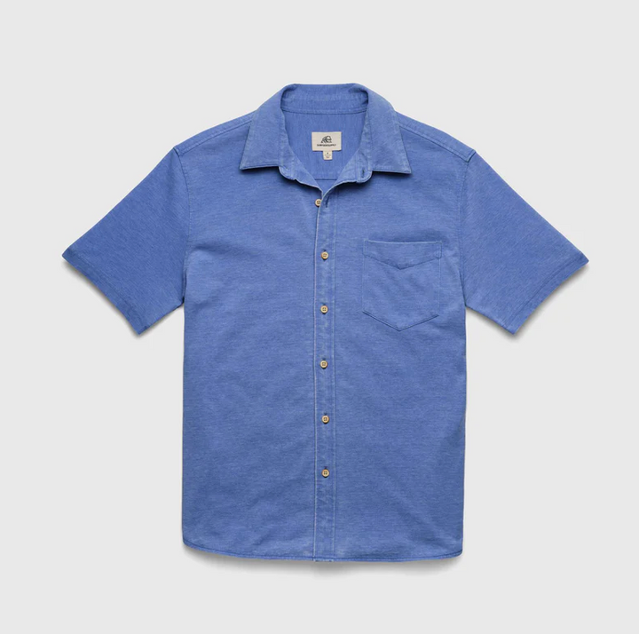 Tony Burnout Knit Shirt - Wedgewood