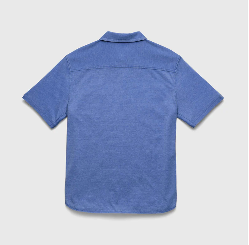 Tony Burnout Knit Shirt - Wedgewood