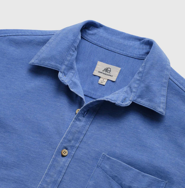 Tony Burnout Knit Shirt - Wedgewood