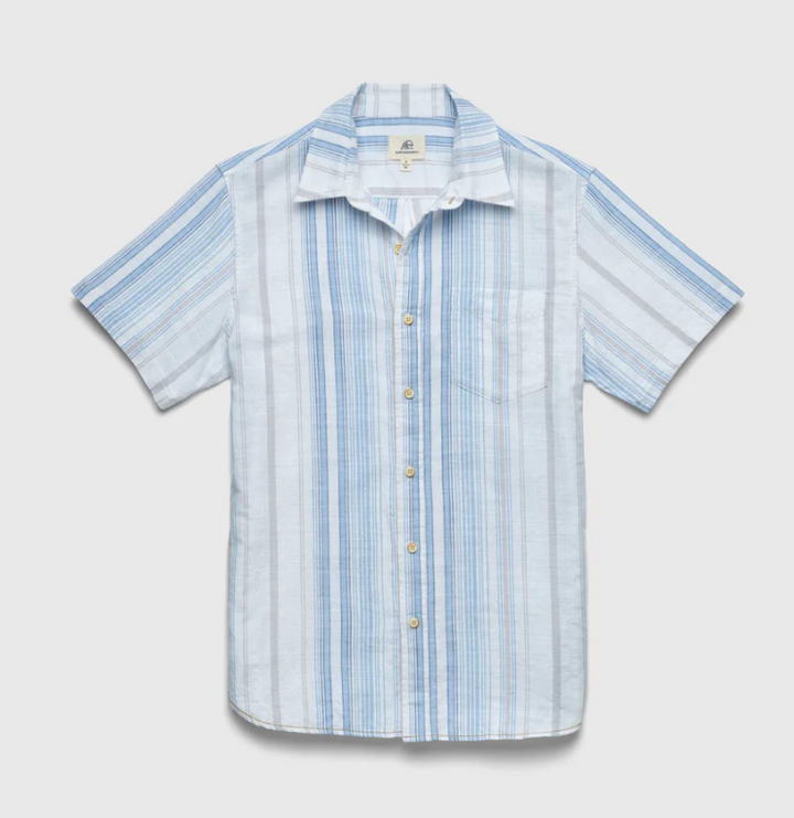 Joey Striped Slub Cotton Shirt - White Combo