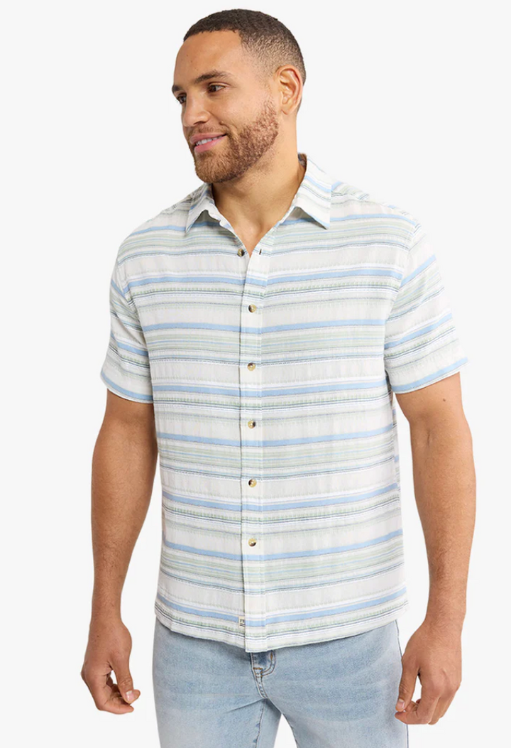Oasis Textured Shirt - Marina Stripe