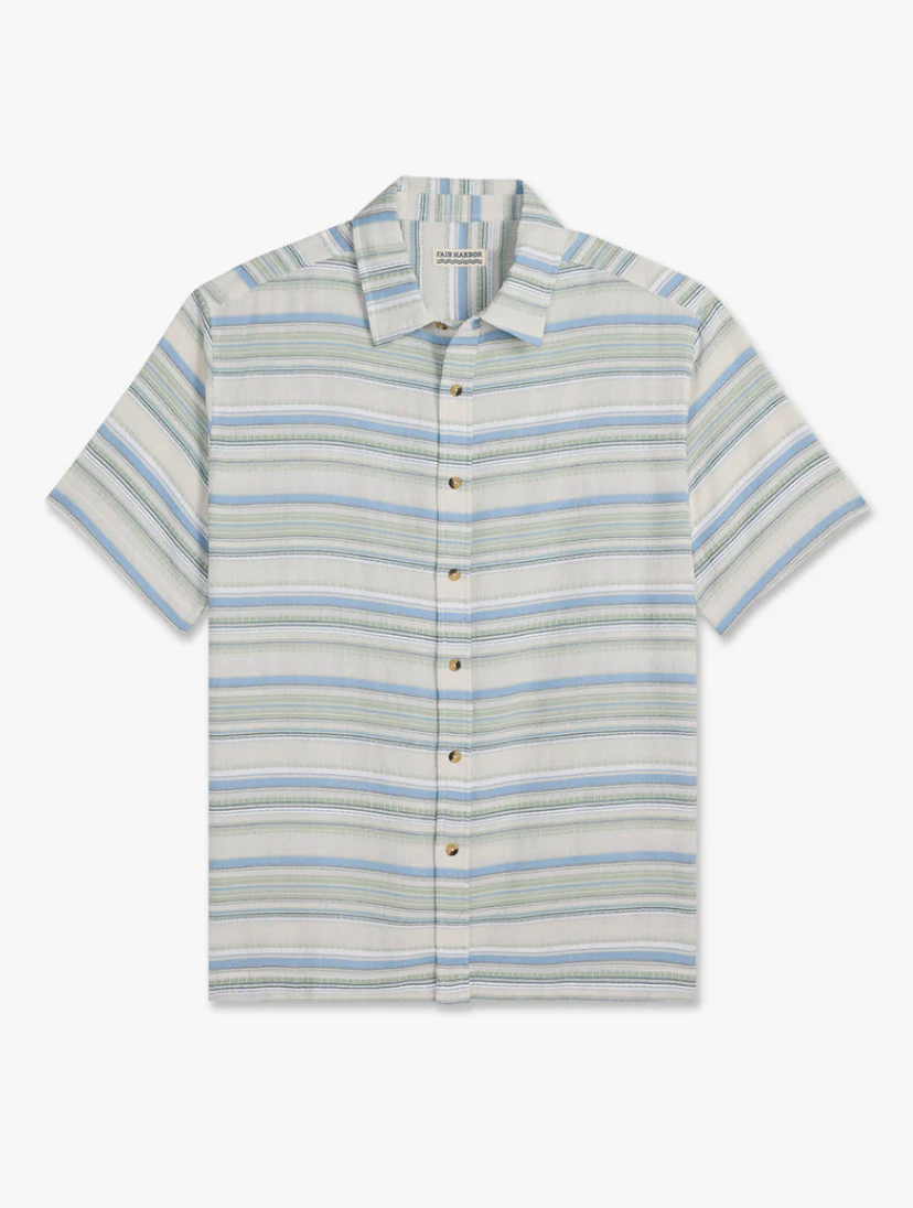 Oasis Textured Shirt - Marina Stripe