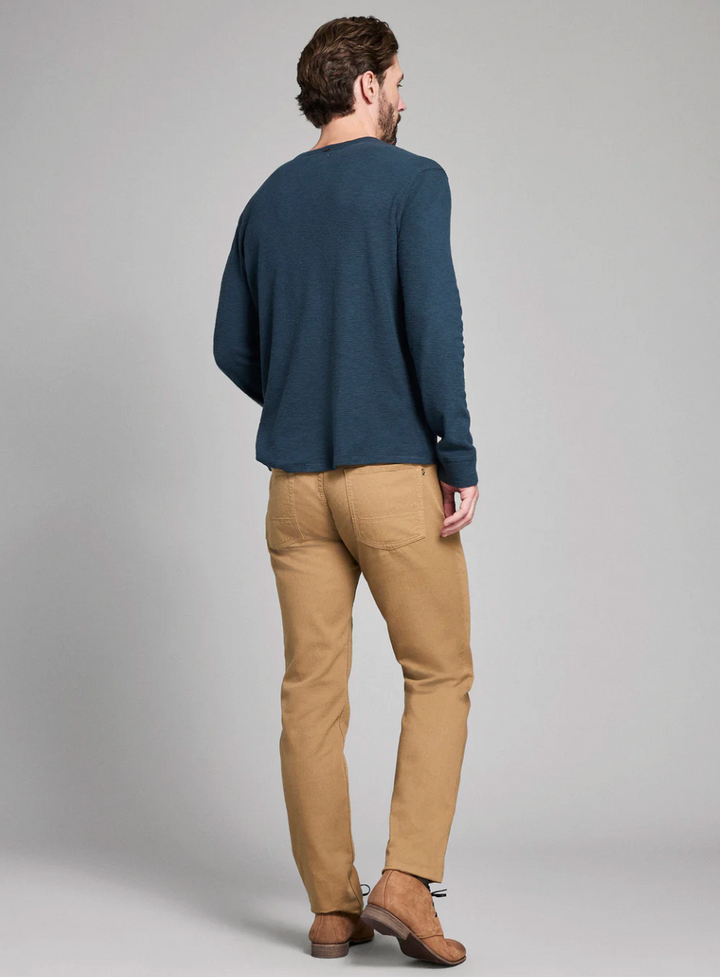 Slub Tuck Henley - Carbon Blue