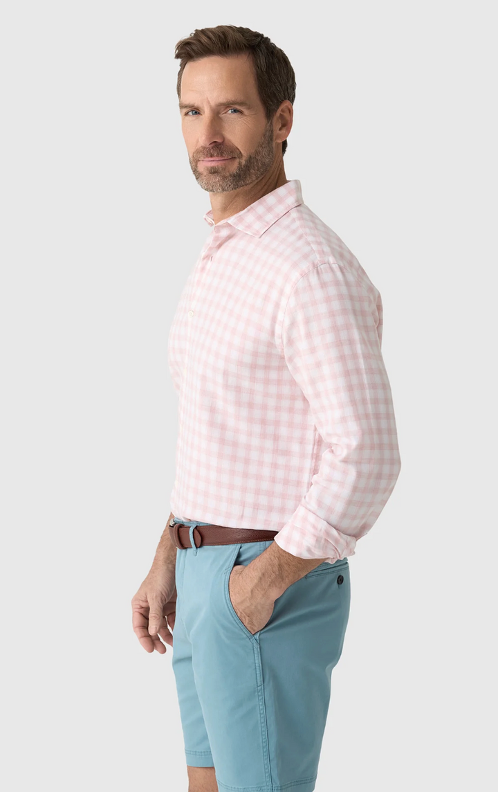 Check Hutcheson Sport Shirt - Blush/White