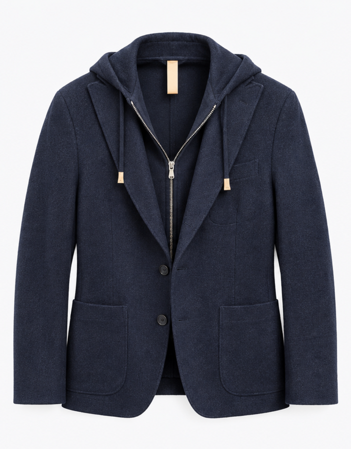 Hooded Hybrid Sportcoat - Navy