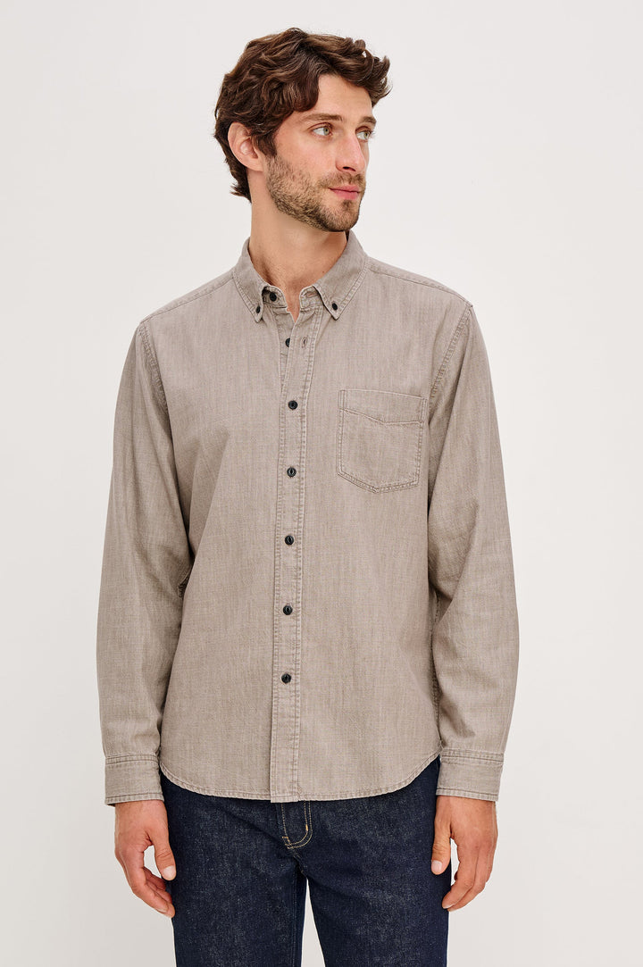 Tristan Button-Down - Brown