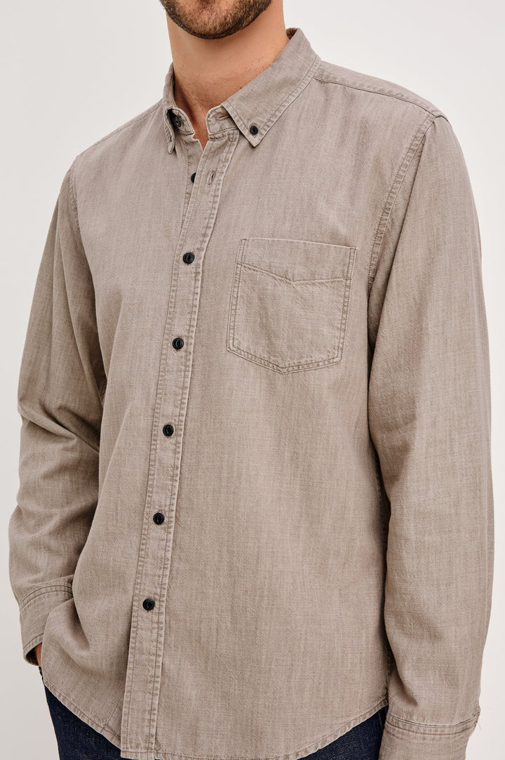 Tristan Button-Down - Brown