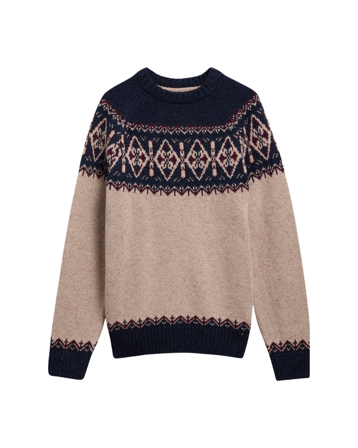 Tisbury Fair Isle Crewneck - Navy