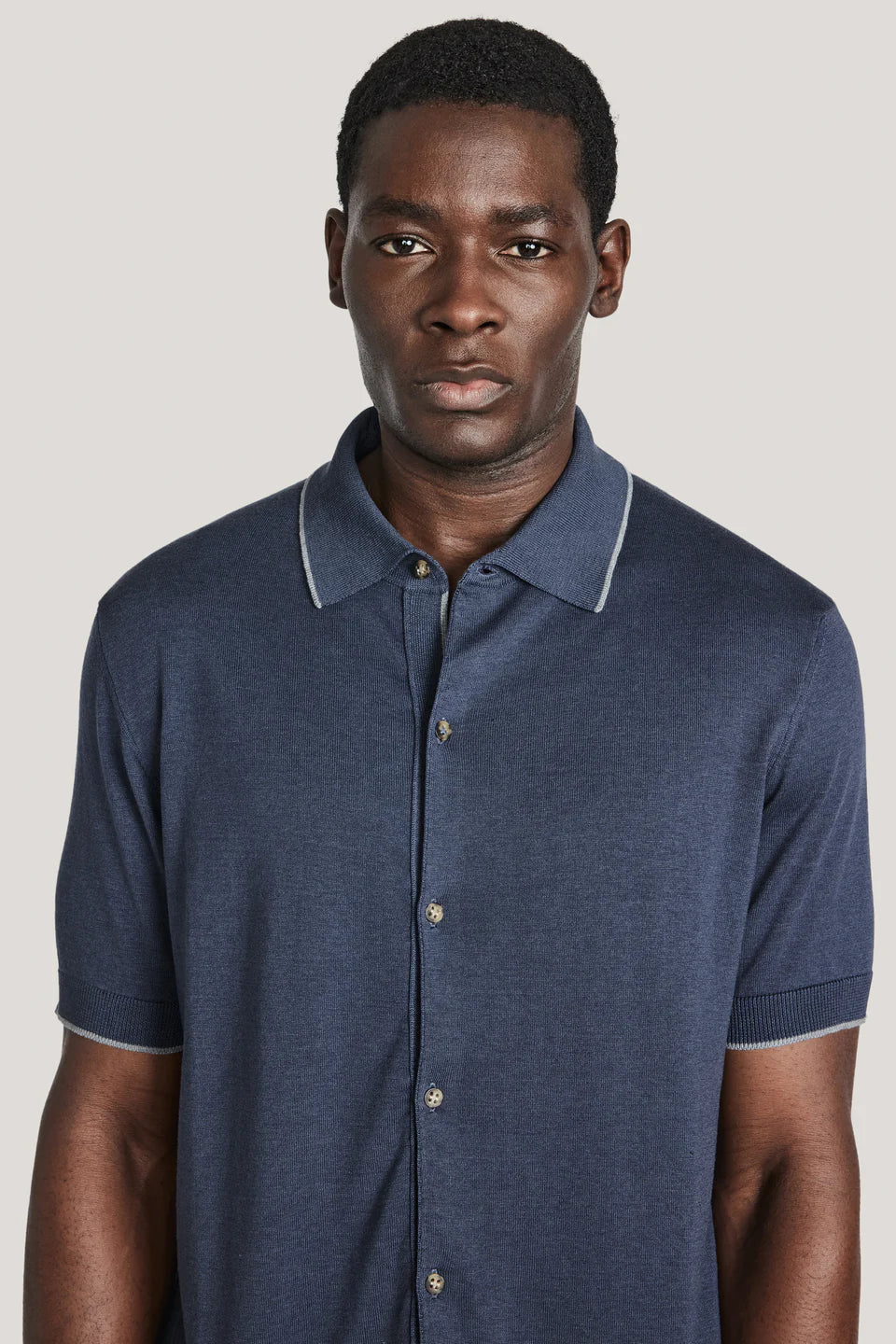 Harrison Button Sweater - Dark Blue