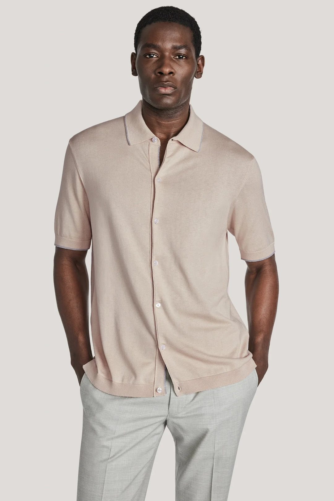 Harrison Button Sweater - Sand