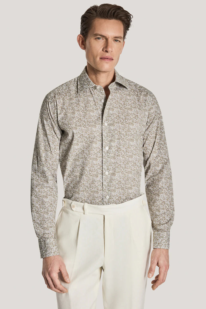 Lincoln Floral Print Shirt - Sage