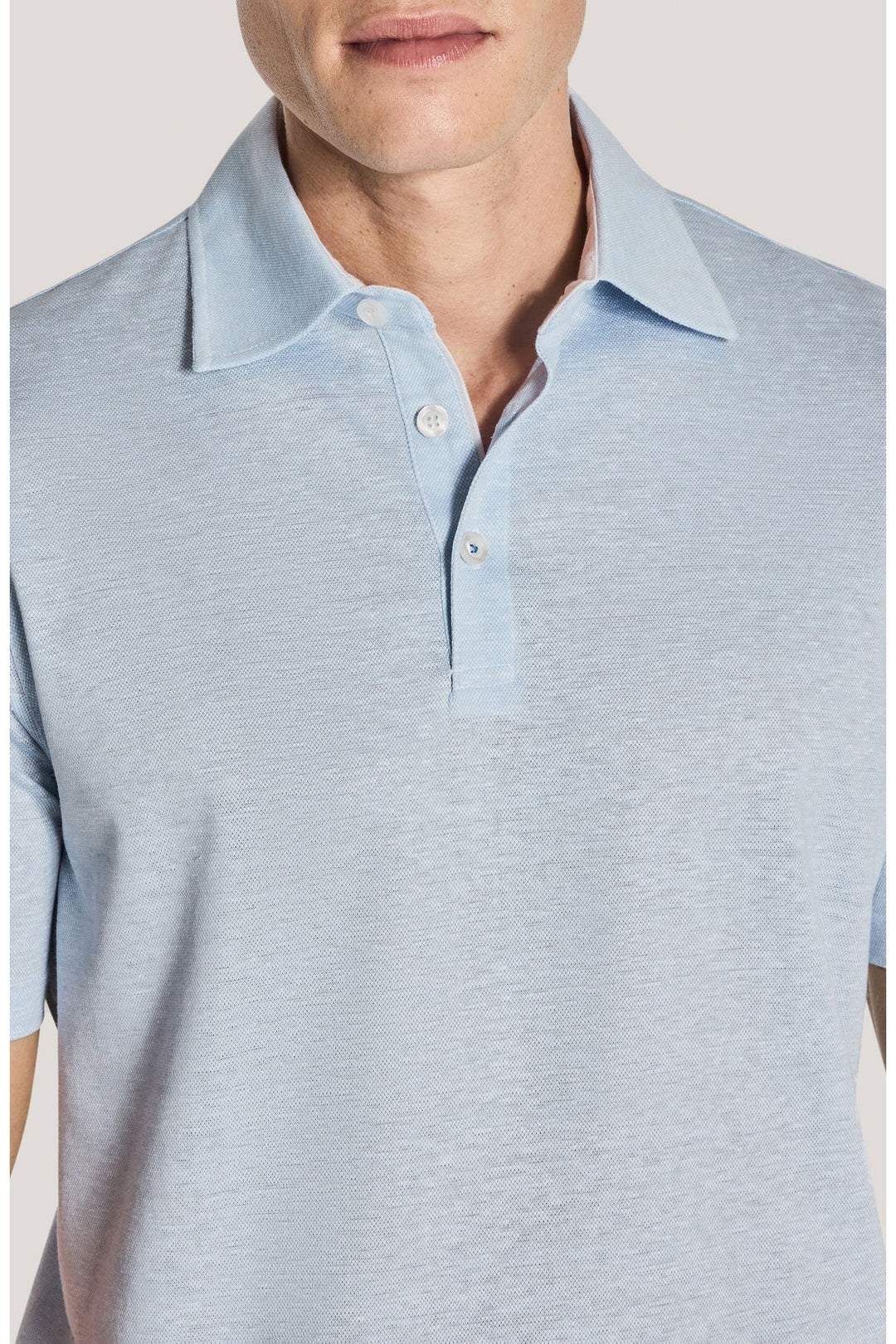Davis Piqué Polo - Pale Blue