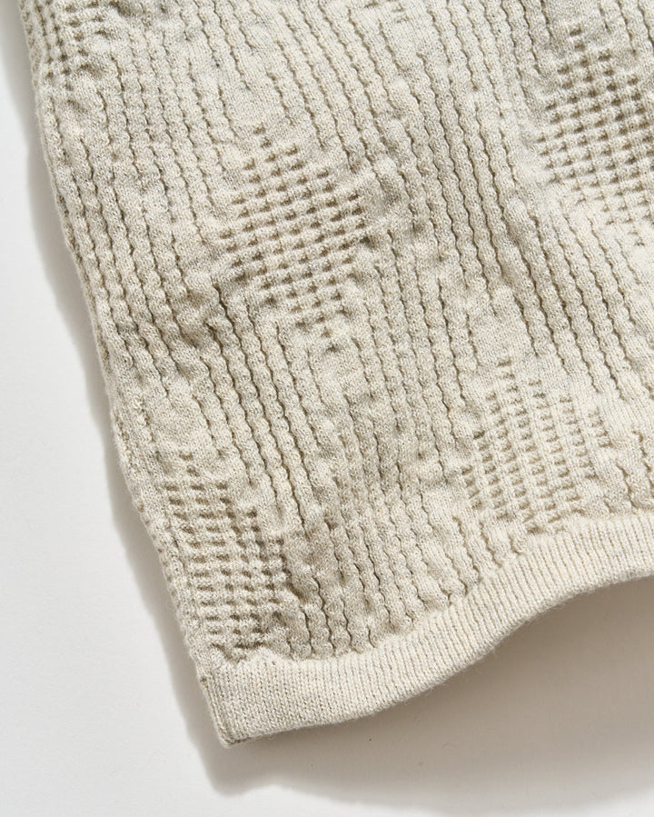 Diamond Sweater Polo - Light Grey