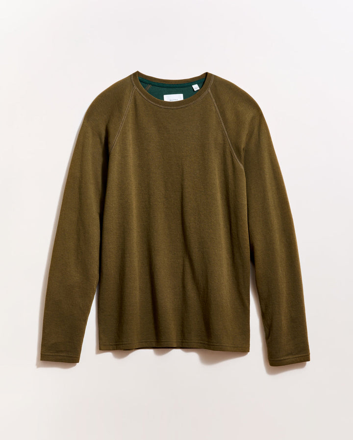 Raglan Crew Sweater - Dark Olive