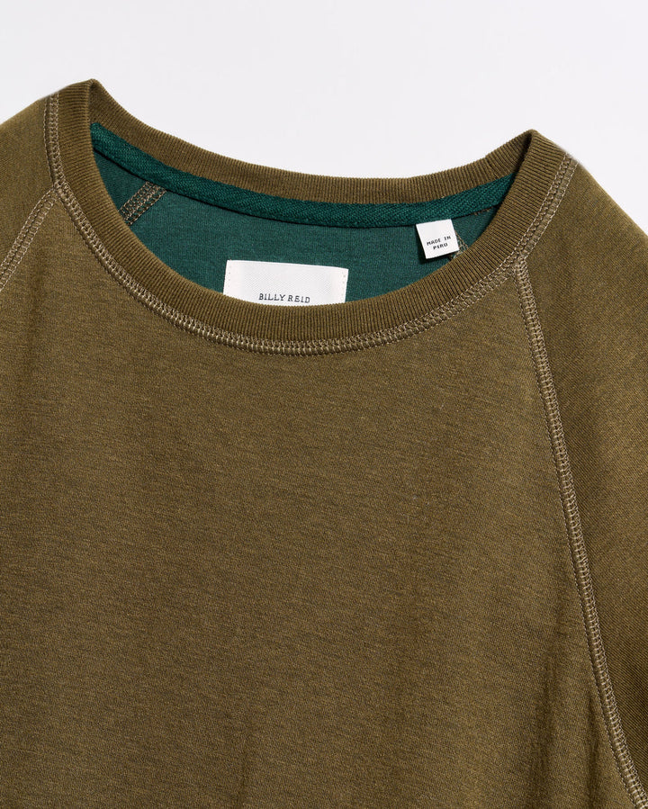 Raglan Crew Sweater - Dark Olive