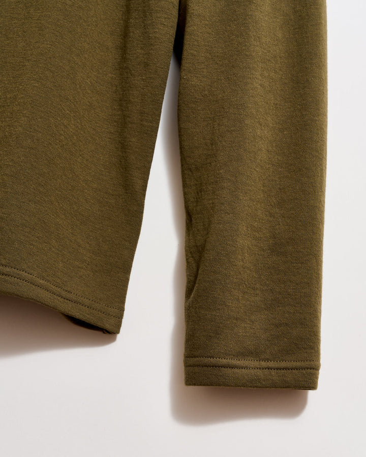 Raglan Crew Sweater - Dark Olive