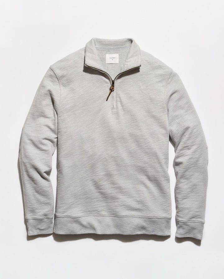 French Terry Half Zip - Silver