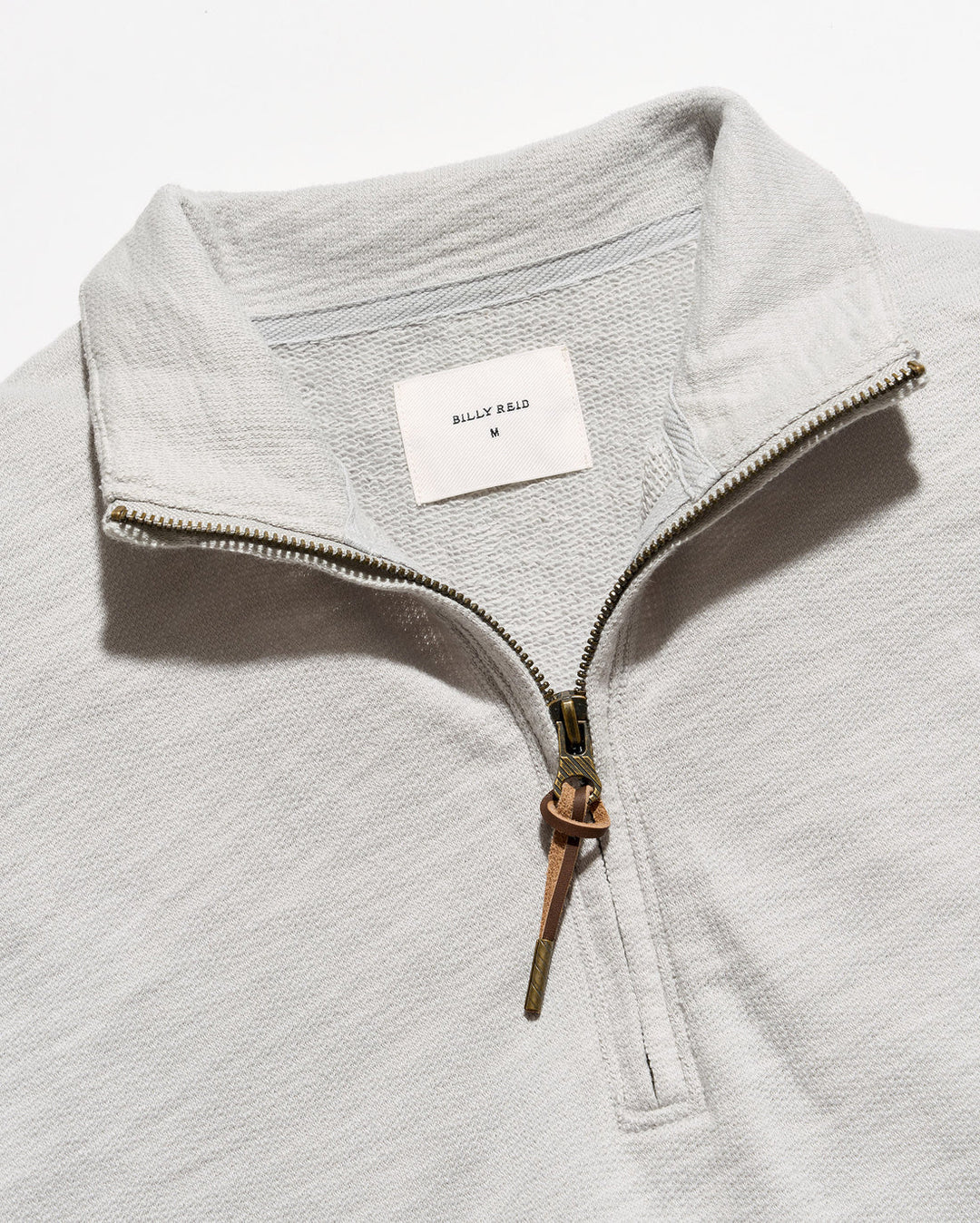 French Terry Half Zip - Silver
