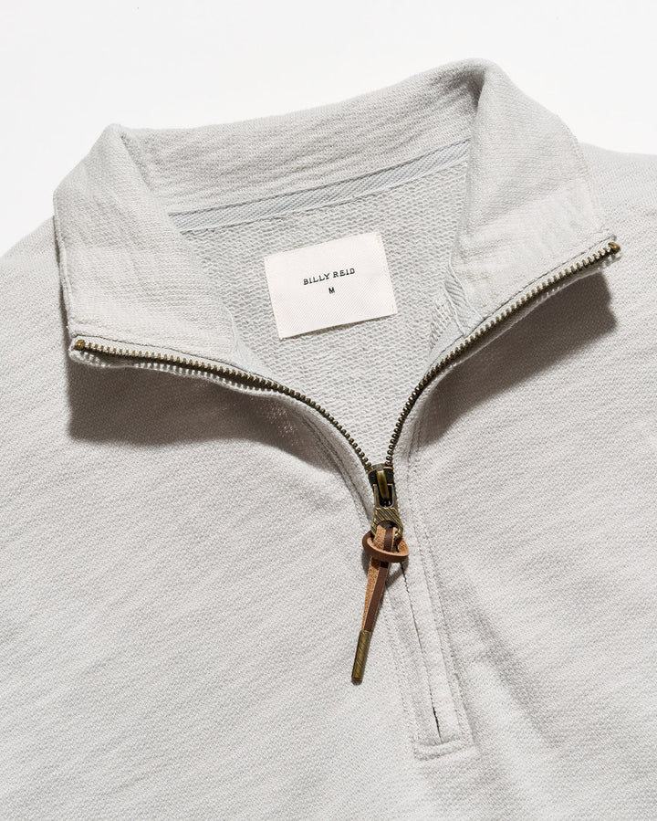 French Terry Half Zip - Silver