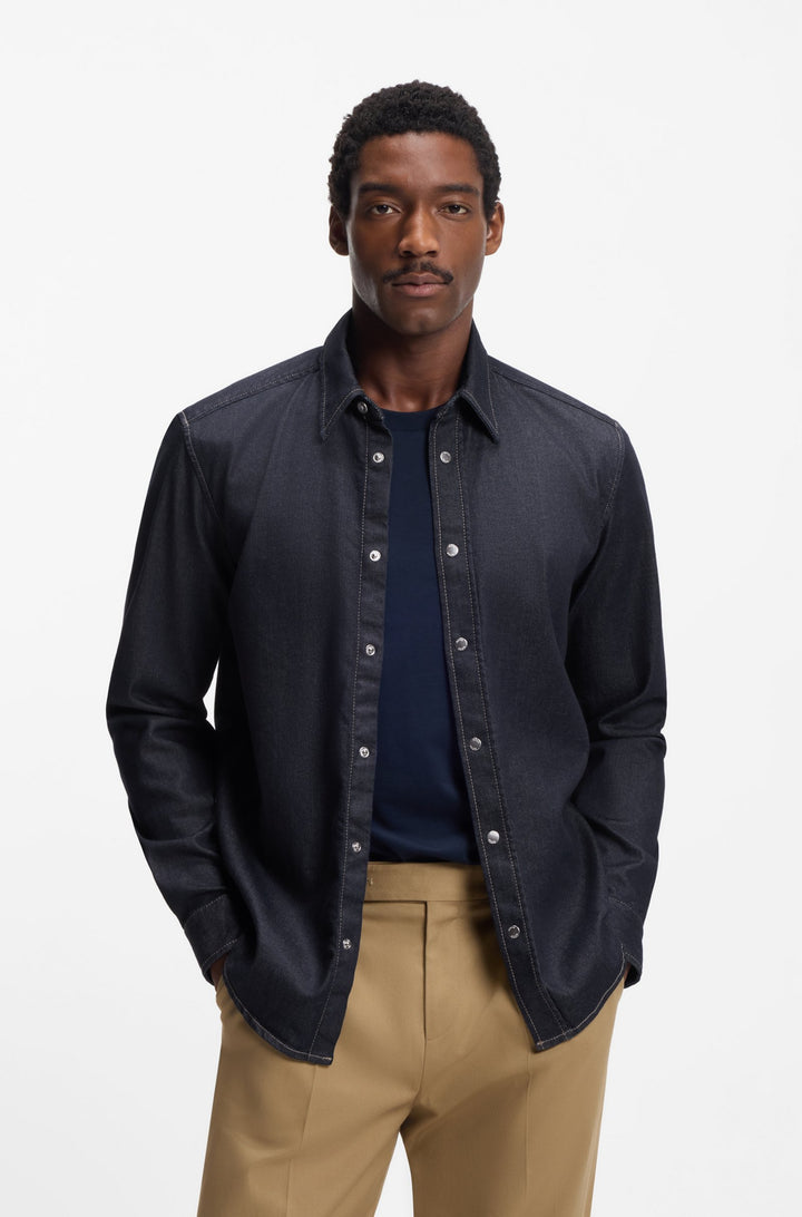 Stretch Denim Shirt - Indigo