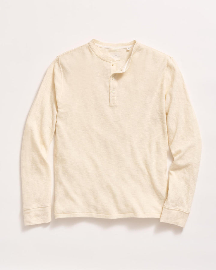 Slub Tuck Henley - Tinted White