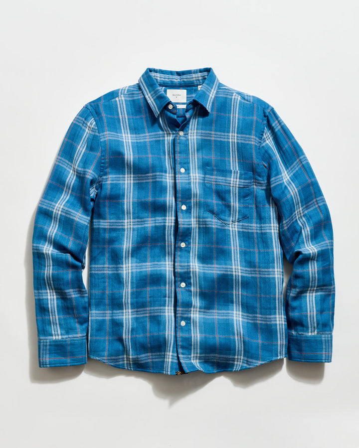Cypress Plaid Shirt - Washed Indigo